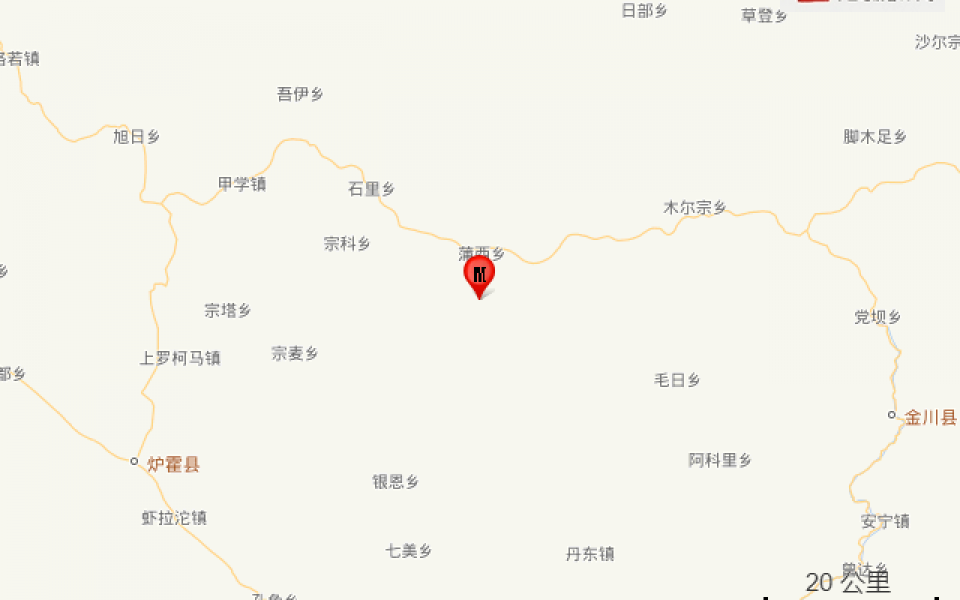 四川阿坝州壤塘县发生4.1级地震